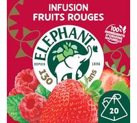 Elephant Infusion aromatisée Fruits rouges & touche de menthe – 20 sachets pyramide