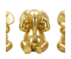 ÉLÉPHANT JE NE VOIS PAS/ JE NE PEUX PAS ENTENDRE/ JE NE PEUX PAS PARLER ENSEMBLE DE 3 PCS