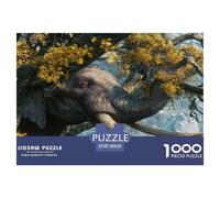 ÉléphAnt Jeu De Puzzle pour Adultes 1000 Pièces, Faune Sauvage Puzzle Décoration De Meubles, Jeu De Puzzle pour Toute La Famille, Cadeaux pour Hommes 38x26cm/1000pcs