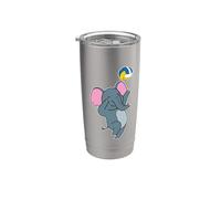 Éléphant joue au volleyball Gobelet isotherme en acier inoxydable double paroi
