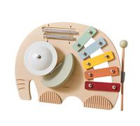 Éléphant Jouet Musical Pour - Jeu De Jouets Musiques Pour 5 Inn 1, Instruments De Percussion En Bois | Kits D'activité Avec Carillon Pour L'apprentissage D'âge Préscolaire