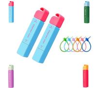 Elephant Kiss Stain Remover, 3-Second Stain Remover Pen for Clothes, 2025 New 12ml Portable Spot Cleaner, ElephantKiss 2-in-1 Active Eraser & Brush With Lanyard Travel & Pocket-Sized (Blue*2)