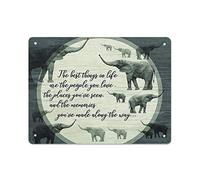 Éléphant Les Meilleures Choses Dans La Vie Sont Les Gens Que Vous Aimez Les Lieux Rétro Plaque En Métal Affiche En Métal Vintage Plaque De Signalisation Café Bar Maison Décoration Extérieure Cuisine F