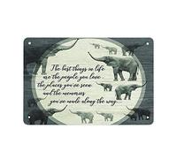 Éléphant Les Meilleures Choses Dans La Vie Sont Les Gens Que Vous Aimez Les Lieux Rétro Plaque En Métal Affiche En Métal Vintage Plaque De Signalisation Café Bar Maison Décoration Extérieure Cuisine F