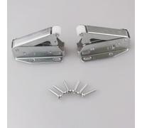 Elephant Lot de 2 loquets de porte d'armoire en acier laminé à froid avec nylon, argenté