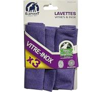 ELEPHANT - Lot de 3 Lavettes Ultra Absorbantes, Nettoyage Parfait Vitres et Inox, Textile Doux - Le lot de 3