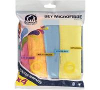ELEPHANT - Lot de 4 Lavettes Ultra-Absorbantes, Douces et Résistantes pour un Nettoyage Optimal - Le lot de 3