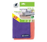 ÉLÉPHANT Maison - Serpillière Fluo x2 - Microfibre Idéale Surfaces Fragiles - Nettoie et Dégraisse sans Détergent - Sèche Rapidement - Écologique et Économique - Haute Qualité - Fabriqué en France