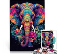Éléphant majestueux Puzzles 1000 pièces pour Adultes Jouets addictifs pour Le défi de l'intelligence cérébrale Jeu de défi Unique 38x26cm