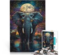 Éléphant majestueux Puzzles pour Adultes 1000 pièces Jouets éducatifs et d'apprentissage Jeux familiaux Jeu de défi Unique 38x26cm