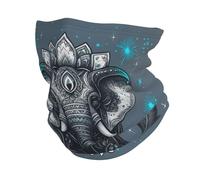 Éléphant Mandala Gracieux Et Fleur Étoilée Gaiter Élastique Echarpe Gaiter Respirant Chapeaux Demi-Visage pour Jogging Cyclisme Extérieur 30X26Cm