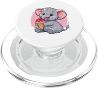 Éléphant Mangeant de la crème glacée, Graphique, garçons et Filles, Amoureux des éléphants PopSockets PopGrip pour MagSafe