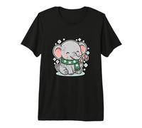 Éléphant Mignon avec Canne à Sucre d'orge T-Shirt Haut de Gamme