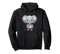 Éléphant Musique Illustration Animale Sweat à Capuche