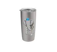 Elephant Nettoyeur Balai à franges Nettoyage Gobelet isotherme en acier inoxydable double paroi