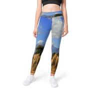 Elephant Pantalon de yoga long pour femme, taille haute, imprimé éléphant, pantalon de fitness, de sport, de gym, de course à pied, couleur, M