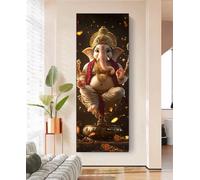 Éléphant Peinture Diamant, Afrique Diamond Painting Adulte XXL 50x150cm 5D Diamant Painting Adulte Débutant DIY Diamond-painting Point de Croix Kit pour Decoration Maison Murale, Cadeau Femme,Model984