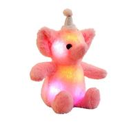 Éléphant Peluche LED Super Doux Éléphant en Peluche Lumineux Jouets en Peluche Coussin Poupée Doux Animal en Peluche Oreiller en Peluche Kawaii Cadeaux pour Garçons Filles Enfants 30cm