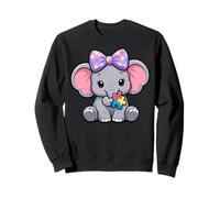 Éléphant Portant Un nœud pour Les Cheveux, Sensibilisation à l'Autisme Sweatshirt