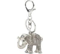 Eléphant Porte-clés plaque électrique rétro bonne chance écolo chaîne de clés douce pour anniversaire Argent