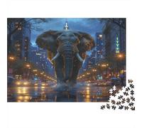 éléphant Puzzle 1000 Pièces Adulte Classique Qualité Supérieure Papier Jeu Éduchatif Défi Cadeau pour Hommes Cadeau Original 52x38cm/1000pcs