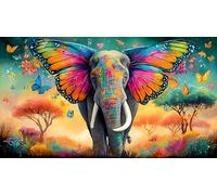 éléphant Puzzle 1000 pièces Educa Cadeau Unique De l'art Décoration Jeu éduchatif Challenge Toy pour Adultes et Enfants à partir de 12 Ans 38x26cm/1000pcs