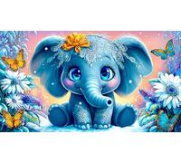 éléphant Puzzle 1000 pièces Educa Cadeau Unique De l'art Décoration Jeu éduchatif Challenge Toy pour Adultes et Enfants à partir de 12 Ans 38x26cm/1000pcs