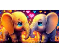 éléphant Puzzle 1000 pièces Educa Cadeau Unique De l'art Décoration Jeu éduchatif Challenge Toy pour Adultes et Enfants à partir de 12 Ans 75x50cm/1000pcs