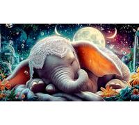 éléphant Puzzle 1000 pièces Educa Cadeau Unique De l'art Décoration Jeu éduchatif Challenge Toy pour Adultes & Enfants des 14 Ans 75x50cm/1000pcs