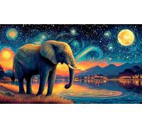 éléphant Puzzle 1000 pièces Educa Cadeau Unique De l'art Décoration Jeu éduchatif Challenge Toy pour Adultes & Enfants des 14 Ans 38x26cm/1000pcs