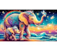 éléphant Puzzle 1000 pièces Educa Cadeau Unique Décoration Intérieure Jeu éduchatif Challenge Toy pour Adultes & Enfants des 14 Ans 75x50cm/1000pcs
