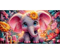 éléphant Puzzle 1000 pièces Educa Cadeau Unique Décoration Intérieure Jeu éduchatif Challenge Toy pour Adultes & Enfants des 14 Ans 75x50cm/1000pcs