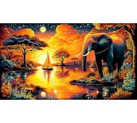 éléphant Puzzle 1000 pièces Educa Divertissement créatif De l'art Décoration Jeu éduchatif Challenge Toy pour Adultes & Enfants des 14 Ans 38x26cm/1000pcs