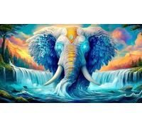 éléphant Puzzle 1000 pièces Educa Divertissement créatif De l'art Décoration Jeu éduchatif Challenge Toy pour Adultes & Enfants des 14 Ans 38x26cm/1000pcs