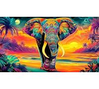éléphant Puzzle 1000 pièces Educa Divertissement créatif De l'art Décoration Jeu éduchatif Challenge Toy pour Adultes et Enfants à partir de 12 Ans 75x50cm/1000pcs