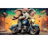 éléphant Puzzle 1000 pièces Educa Divertissement créatif De l'art Décoration Jeu éduchatif Challenge Toy pour Adultes & Enfants des 14 Ans 75x50cm/1000pcs