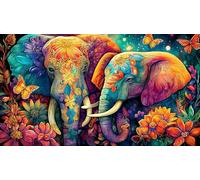 éléphant Puzzle 1000 pièces Educa Divertissement créatif De l'art Décoration Jeu éduchatif Challenge Toy pour Adultes & Enfants des 14 Ans 75x50cm/1000pcs