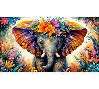 éléphant Puzzle 1000 pièces Educa Divertissement créatif De l'art Décoration Jeu éduchatif Challenge Toy pour Adultes & Enfants des 14 Ans 75x50cm/1000pcs