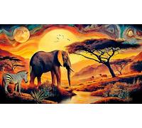 éléphant Puzzle 1000 pièces Educa Divertissement créatif De l'art Décoration Jeu éduchatif Challenge Toy pour Adultes et Enfants à partir de 14 Ans 38x26cm/1000pcs