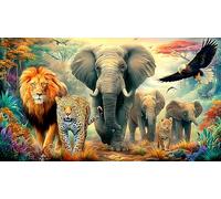 éléphant Puzzle 1000 pièces Educa Divertissement créatif De l'art Décoration Jeu éduchatif Challenge Toy pour Adultes et Enfants à partir de 12 Ans 75x50cm/1000pcs