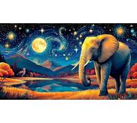 éléphant Puzzle 1000 pièces Educa Divertissement créatif Décoration Intérieure Jeu éduchatif Challenge Toy pour Adultes & Enfants des 14 Ans 38x52cm/1000pcs
