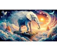 éléphant Puzzle 1000 pièces Educa Divertissement créatif Décoration Intérieure Jeu éduchatif Challenge Toy pour Adultes & Enfants des 14 Ans 75x50cm/1000pcs