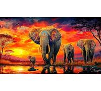 éléphant Puzzle 1000 pièces Educa Divertissement créatif Décoration Intérieure Jeu éduchatif Challenge Toy pour Adultes & Enfants des 14 Ans 38x52cm/1000pcs