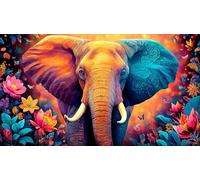 éléphant Puzzle 1000 pièces Educa Divertissement créatif Décoration Intérieure Jeu éduchatif Challenge Toy pour Adultes & Enfants des 14 Ans 38x52cm/1000pcs