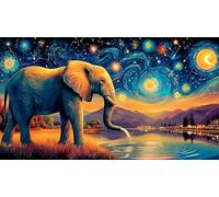 éléphant Puzzle 1000 pièces Educa Jeu D'Intelligence Décoration Intérieure Jeu éduchatif Challenge Toy pour Adultes & Enfants des 14 Ans 75x50cm/1000pcs