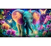 éléphant Puzzle 1000 pièces Educa Jouet en Bois Cadeau Unique De l'art Décoration Jeu éducatif Challenge Toy pour Adultes et Enfants à partir de 12 Ans éléphant38x26cm/1000pcs