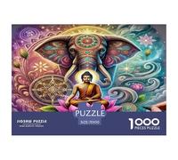 Elephant Puzzle 1000 Pièces Educa Jouet en Bois Divertissement Créatif De l'art De La Décoration Jeu Éducatif Challenge Toy Adultes & Enfants des 14 Ans 70x50cm/1000pcs