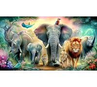 éléphant Puzzle 1000 pièces Educa Jouet en Bois Divertissement créatif De l'art Décoration Jeu éducatif Challenge Toy pour Adultes & Enfants des 14 Ans éléphant75x50cm/1000pcs