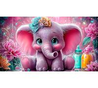 éléphant Puzzle 1000 pièces Educa Jouet en Bois Divertissement créatif De l'art Décoration Jeu éducatif Challenge Toy pour Adultes & Enfants des 14 Ans éléphant38x52cm/1000pcs