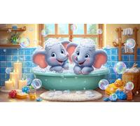 éléphant Puzzle 1000 pièces Educa Jouet en Bois Divertissement créatif Décoration Intérieure Jeu éducatif Challenge Toy pour Adultes & Enfants des 14 Ans éléphant75x50cm/1000pcs